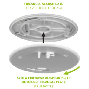 FireHawk FHB10 Adapter Plate for replacing FireAngel ST620, ST622 and ST750